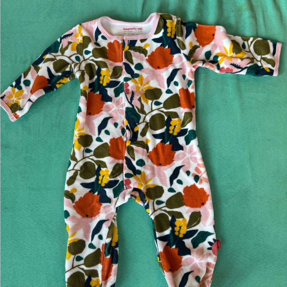 Magnetic Me Colorful Floral Kids Footie
